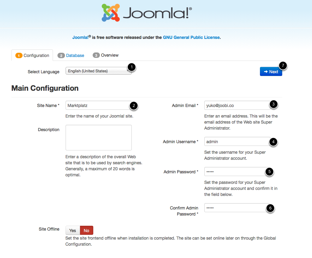 joomla-install-stage1