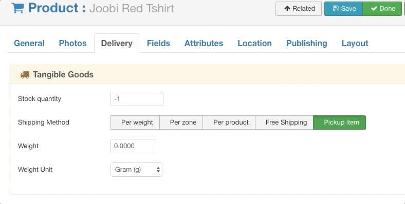 Shipping Zones